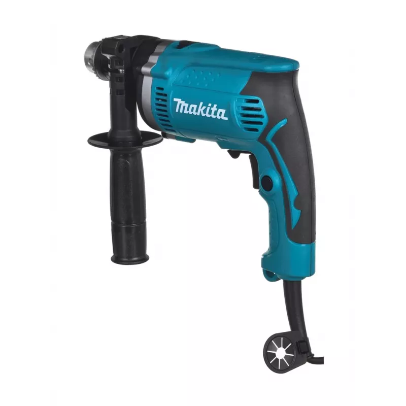 Makita HP1630K Bohrmaschine mit Zahnkranzbohrfutter 3200 U/min Schwarz, Blau 2,1 kg