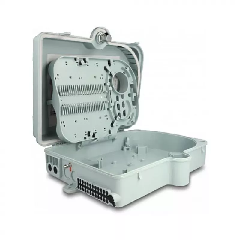 DeLOCK Glasfaser-Verteilerbox 24 Ports IP65 wasserdicht Grau