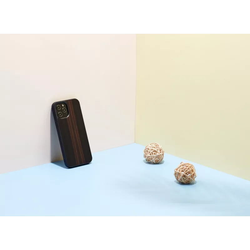 Handyhülle Man and Wood für iPhone 12 Pro Max – Ebenholzschwarz, schützende Hartschale
