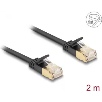 Netzwerkkabel DeLOCK RJ45 Cat.6A Stecker auf Stecker U/FTP 2m schwarz