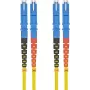LWL-Patchkabel helos E2000/E2000 Duplex 9/125µm OS2 0,5 m
