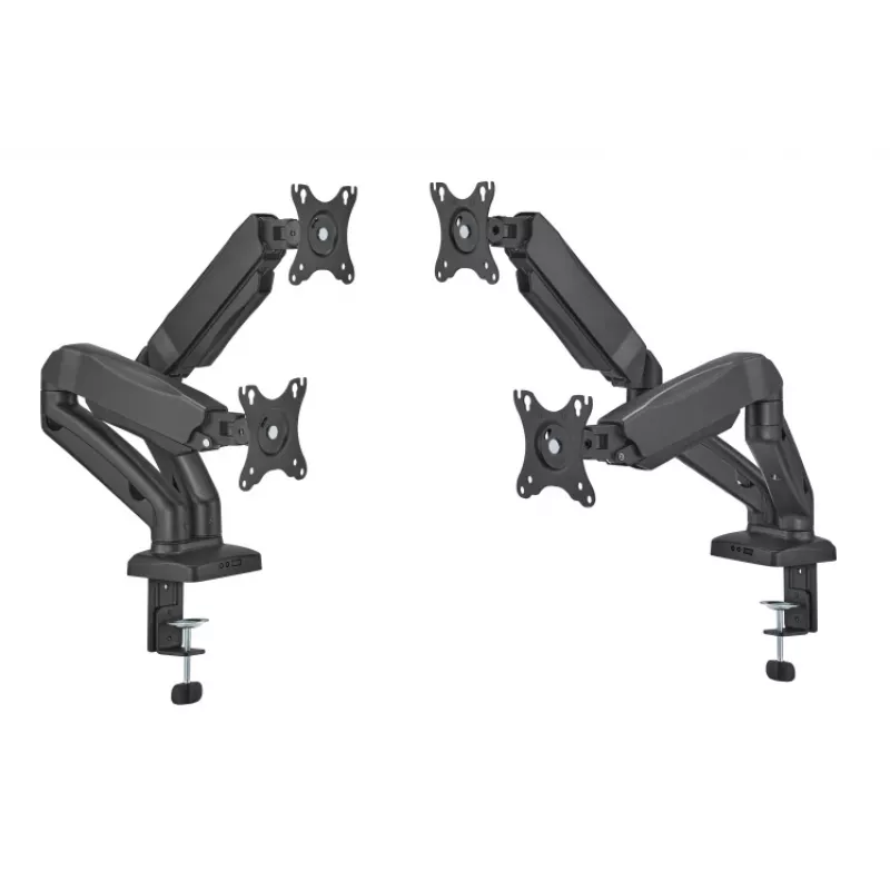 Monitorarm up up Economical Interactive Counterbalance Dual Monitor Arm Mattschwarz VESA 75x75/100x100