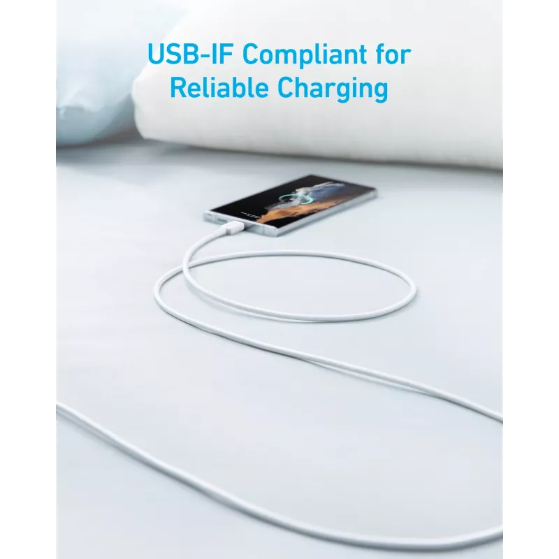USB-A-auf-USB-C-Kabel Anker A81H5G21 — 0,9 m, weiß