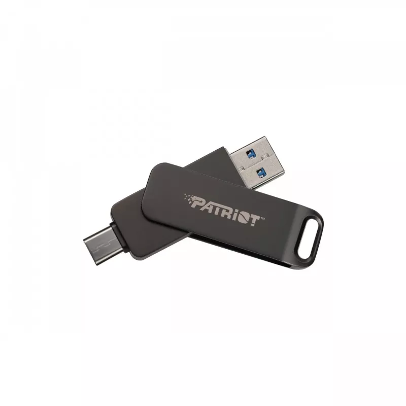 Flashdrive PATRIOT Rage R550 1TB 100 MB/S USB A+C Swivel Design (PE1TR550DSAD) Schwarz