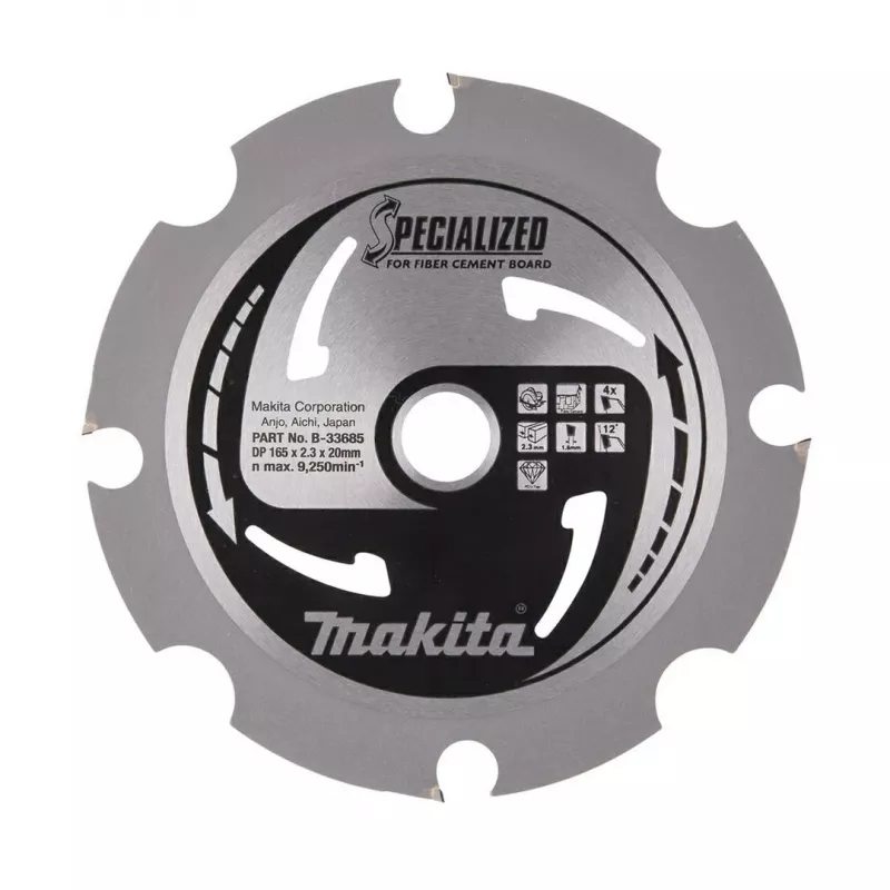 MAKITA KREISSÄGEBLATT 165x20x4Z SPEZIALISIERT FÜR FASERZEMENTPLATTEN