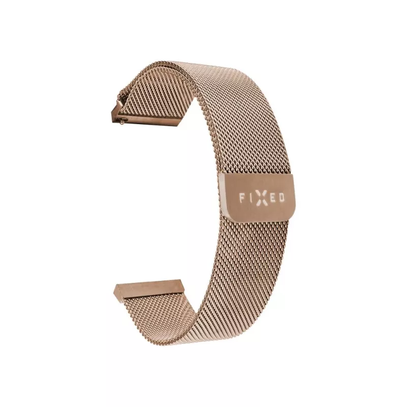 Uhrenarmband FIXED Mesh Strap Fixed 18mm Edelstahl Schnellwechsel Gold
