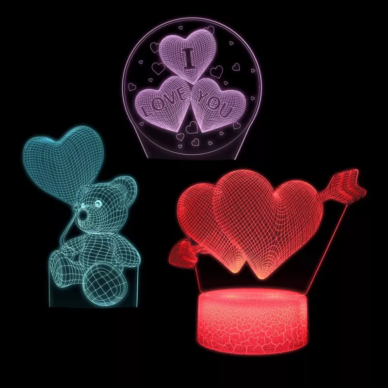 Manta SNL115RGB RGB 3D Herz dekorative LED-Lampenset