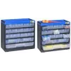 Kleinteilemagazin allit 464610, Aufbewahrungsbox aus Kunststoff 300x285x135 mm, schwarz/blau