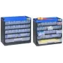 Kleinteilemagazin allit 464610, Aufbewahrungsbox aus Kunststoff 300x285x135 mm, schwarz/blau