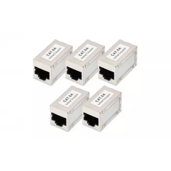 Digitus CAT 6A modular couplers shielded 5 pieces RJ-45 Gold contacts