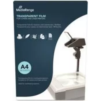 Overhead-Projektorfolie MediaRange MRINK160 A4 beidseitig beschichtete Transparentfolien