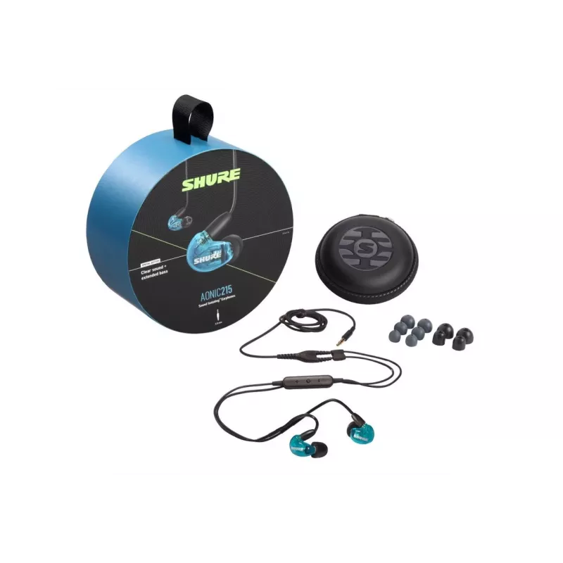 Shure AONIC 215 - In-Ear-Kopfhörer mit Einzeltreiber und 3,5-mm-Kabel (blau)