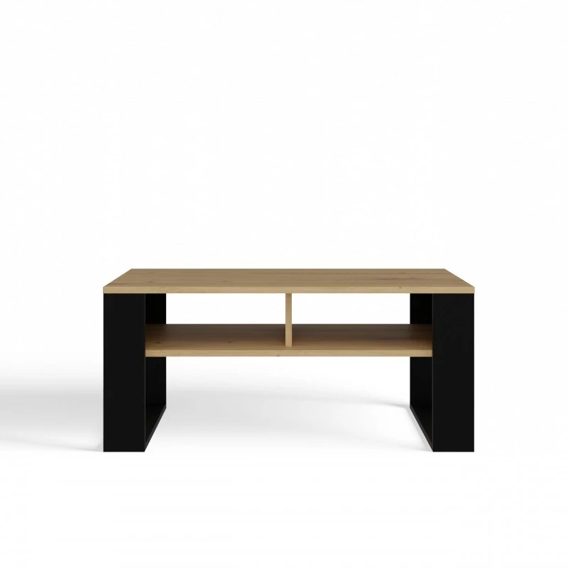 top e shop STOLIK KAWOWY ŁAWA MODERN 2P schlank Dąb Artisan schwarze Lamellen