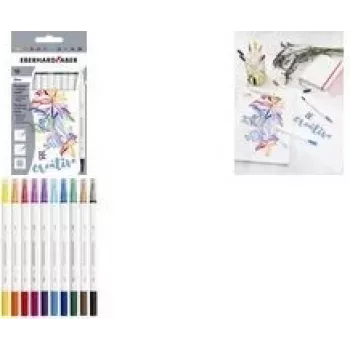 EBERHARD FABER Duo Fineliner Farben sortiert 0,4 mm, 10 Stück (551510)