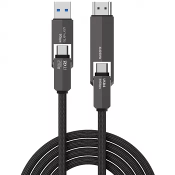 USB4 HDMI-Kabel 4smarts ComboCord 240W 1,5 m – USB4 auf HDMI, 240W Stromversorgung, 1,5 m Länge