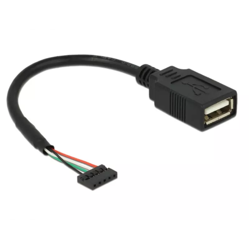 USB-Kabel DeLOCK 84831 USB 2.0 0,15 m Schwarz