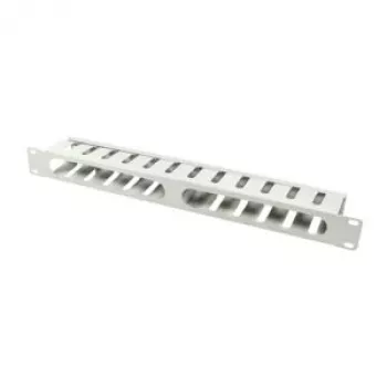 LogiLink – Kabel-Organizer – Hellgrau, RAL 7035 – 1U – 48,3 cm (19 inch)