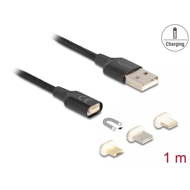 USB-Kabel DeLOCK 88165 1 m USB A Schwarz