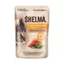 Nassfutter für Katzen SHELMA Reich an Huhn in Sauce 85 g — Alleinfuttermittel für ausgewachsene Katzen, 10 % Protein, 81 % Feuchtigkeit