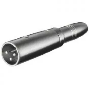 Wentronic Goobay XLR-Adapter - XLR-Stecker (3-polig) > Klinke 6,35 mm-Buchse (2-polig, Mono) (27454)