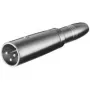 Wentronic Goobay XLR-Adapter - XLR-Stecker (3-polig) > Klinke 6,35 mm-Buchse (2-polig, Mono) (27454)