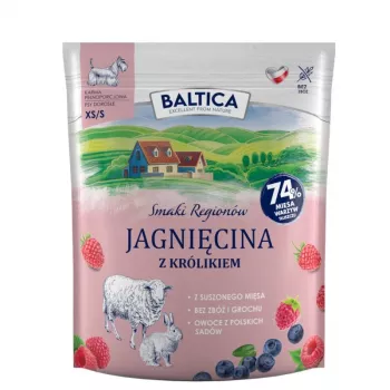 Nassfutter für Hunde Baltica Lamm mit Kaninchen XS/S 1 kg — Ausgewachsene Hunde kleiner Rassen
