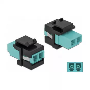 Keystone-Modul LC Duplex Buchse auf LC Duplex Buchse DeLOCK