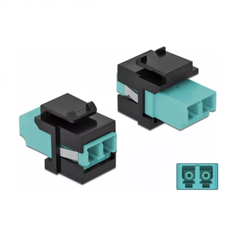 Keystone-Modul LC Duplex Buchse auf LC Duplex Buchse DeLOCK