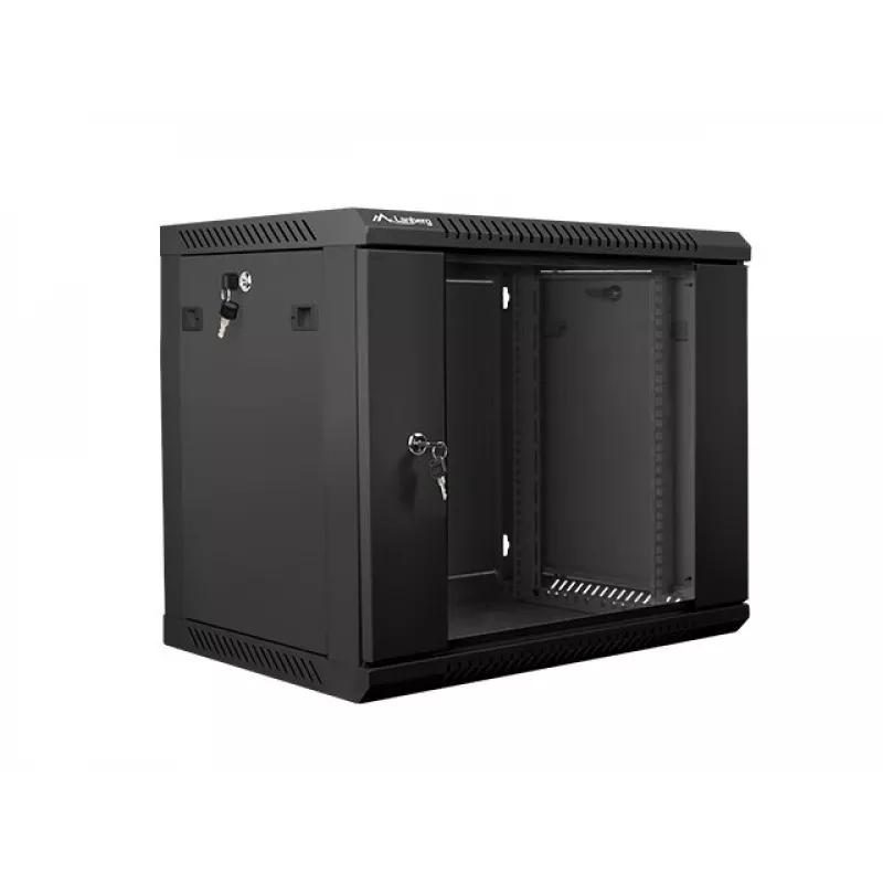 Wandmontierbarer Rack LANBERG 9U (600×450×507 mm) IP20, max. Belastung 60 kg, schwarz