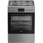 BEKO Herd | FBMA61330GXDT | Kochfeldtyp Gas | Ofentyp Elektro | Edelstahl | Breite 60 cm | Grillen | LED | Tiefe 60 cm | 72 L