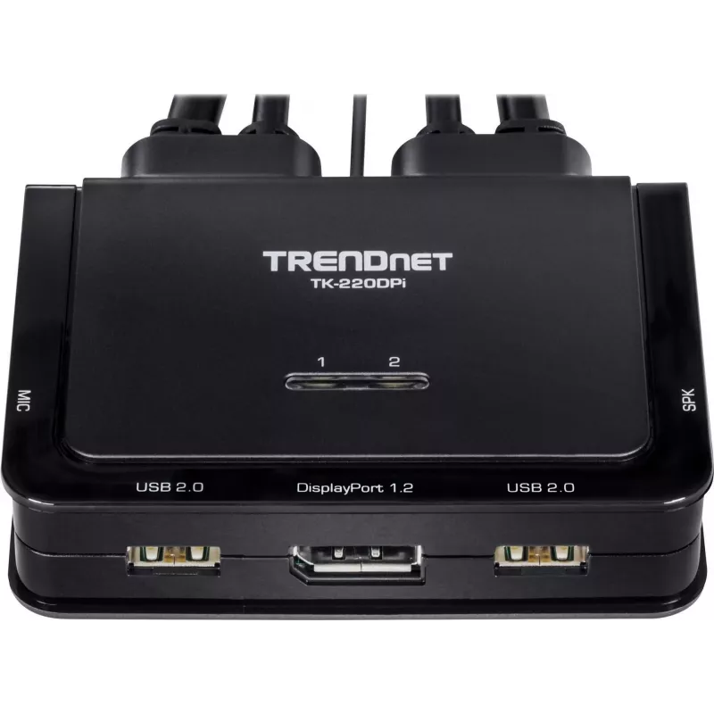 Trendnet TK-220DPI Tastatur/Video/Maus (KVM)-Switch Schwarz (TK-220DPi)
