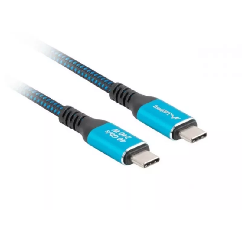 USB-C-Kabel LANBERG CA-CMCM-45CU-0010-BK 1 m, 240 W Leistung, 8K@60Hz Video