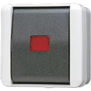 Schutzschalter JUNG 806 KOW 1P, 1-polig, 250 V AC, 10 A, schwarz/weiß