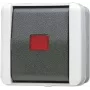 Schutzschalter JUNG 806 KOW 1P, 1-polig, 250 V AC, 10 A, schwarz/weiß