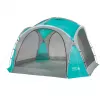 Event Dome Shelter L, 3,65 x 3,65m, Pavillon Hellblau/Grau