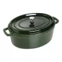 Staub La Cocotte 33 cm Ovaler Bräter aus Gusseisen, Basilikgrün
