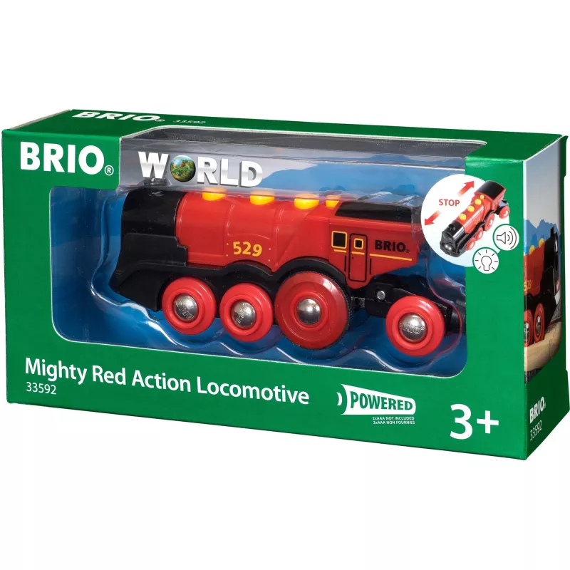 BRIO 33592 batteriebetriebener Zug schwarz/rot