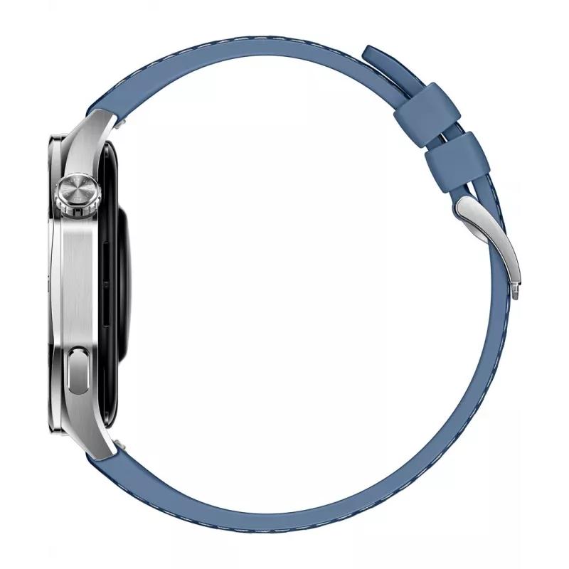 Smartwatch HUAWEI WATCH GT5 46mm – 1,43 Zoll AMOLED, GPS, 524 mAh, Edelstahlgehäuse, blaues gewebtes Armband