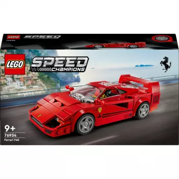 LEGO Speed Champions Ferrari F40 Supercar – baubares Fahrzeug-Spielzeugauto für Jungen und Mädchen ab 9 Jahren mit Fahrer-Minifigur, Kinderzimmer-Deko