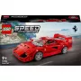 LEGO Speed Champions Ferrari F40 Supercar – baubares Fahrzeug-Spielzeugauto für Jungen und Mädchen ab 9 Jahren mit Fahrer-Minifigur, Kinderzimmer-Deko