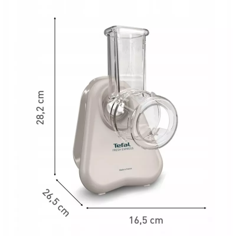 Elektrischer Gemüsehobel Tefal Fresh Express DN853BE0 — 150 W, 3 austauschbare Einsätze, 1 Geschwindigkeit, creme