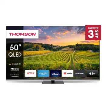 Fernseher THOMSON 50QG5C14 50 Zoll QLED 4K Ultra HD (3840×2160), Google TV, Wi‑Fi, Grau