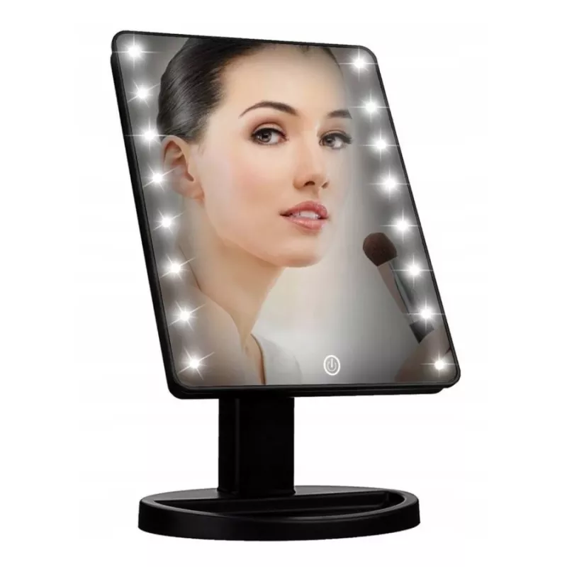 Extralink Makeup Mirror, Schwarz Lighted with Stand