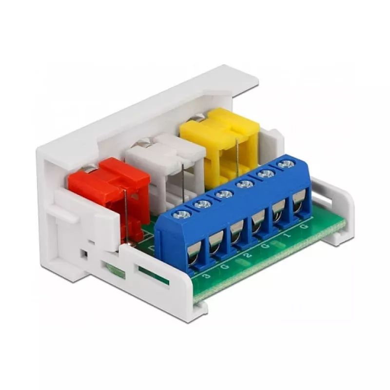 RCA Modul DeLOCK Easy 45 3 x RCA Buchse 22,5 x 45 mm