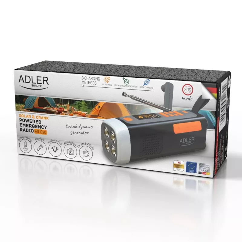 ADLE AD1920 Notfallradio mit Solarenergie