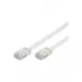 Wentronic Goobay CAT 5e Flach-Patchkabel, U/UTP, Weiß, 2 m - CCA Kupfer-Mix (93359)