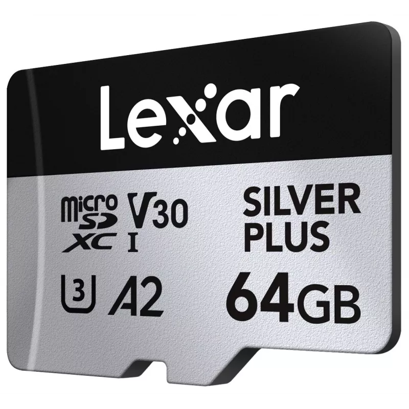 MicroSD-Karte Lexar 64 GB UHS-I Klasse 3 SILVER PLUS