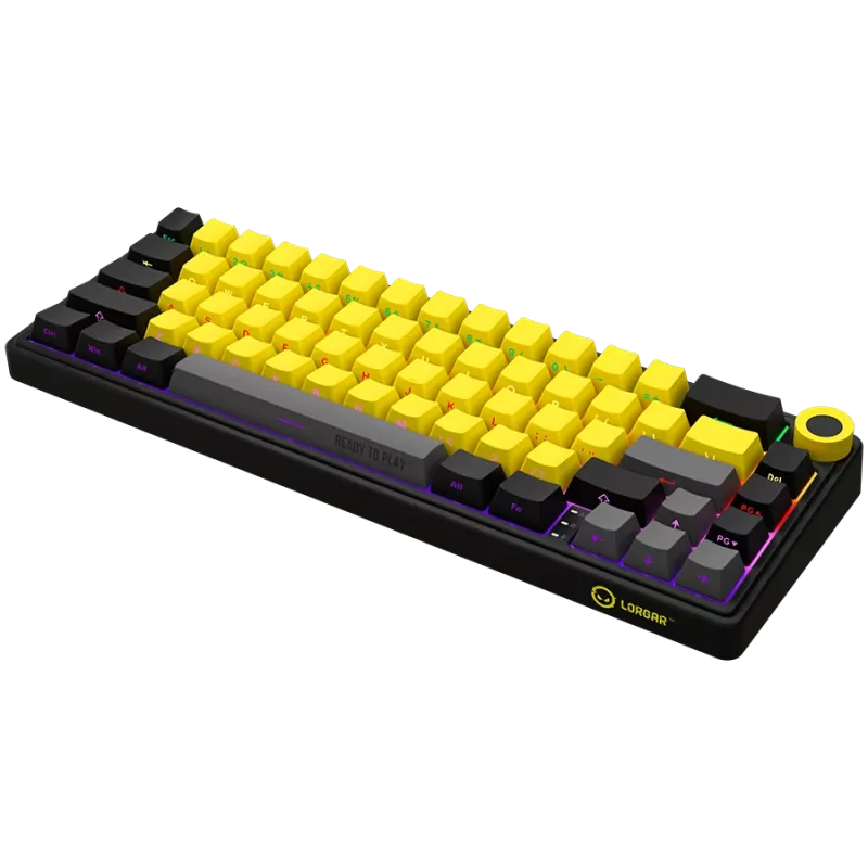 Mechanische Gaming-Tastatur LORGAR KBP70MW 65% Schwarz Gelb EN-Layout