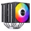 CPU-Kühler Jonsbo CA80 Dual-Tower, 2×120mm PWM-Lüfter, ARGB, schwarz
