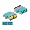 Glasfaserkupplung DeLOCK 86905 LC Quad Buchse auf LC Quad Buchse Multimode Aqua